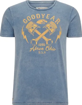 Produktbild von Goodyear T-Shirt in stylisher Vintage-Otik Pigeon Blue S
