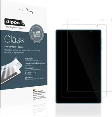 Produktbild von 2x Schutzfolie für Teclast P26T - Anti-Shock 9H Folie dipos Glass Kunststoffglas