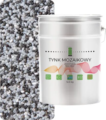 Produktbild von Grauer Harzmosaikputz Klasse 1 Mosaik 12,5 kg Frostbeständig