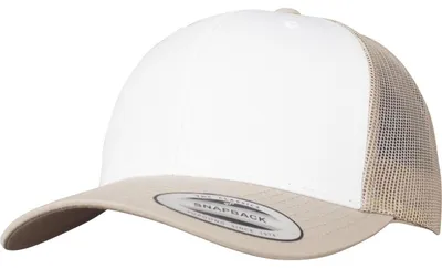 Obrázok produktu pre Yupoong – „The Classic Retro“ Trucker Cap FK1874 (jednotná veľkosť) (biela/khaki)