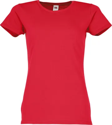 Produktbild von Fruit of the Loom Ladies Iconic 150 T-Shirt Farbe: rot Größe: S