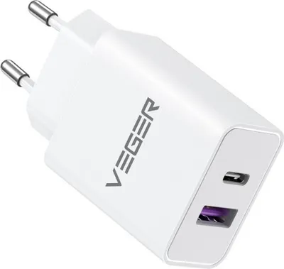 Produktbild von VEGER 65W1A1C, Drinnen, USB, 20 V, Weiß