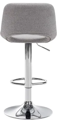 Produktbild von 2er Set Barhocker Camden Stoff chrom hellgrau