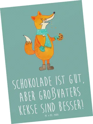 Produktbild von Mr. & Mrs. Panda Fotokarte Großvaters Kekse - Meeresbrise - Geschenk, Kindheitserinnerungen, Postkarte, Süßigkeiten, Ansichtskarten, Familie, Kunstkarten, Großvater, für