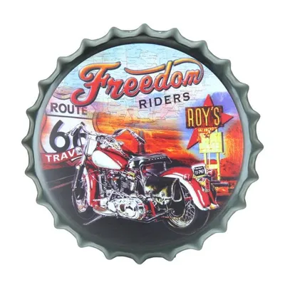 Produktbild von Bierdeckel Dekoration - Freedom Riders Flaschendeckel - Retro Bierdeckel - Bierdeckel - Bierdeckel Dekoration - Bierdeckel Wanddekoration