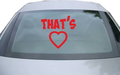 Produktbild von Indigos UG - Aufkleber Heckscheibe & Motorklappe DE6408 - rot - 600x571 mm - that's love - Auto Scheiben Fenster Heckklappe Tuning Racing JDM - Die cut