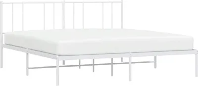 Obrázek produktu pro vidaXL Postel s čelem kovová bílá 193x203 cm