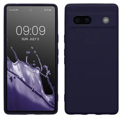 Produktbild von kwmobile Handyhülle für Google Pixel 7a Hülle - weiches Handy Silikon Case - Schutzhülle Cover - Deep Ocean