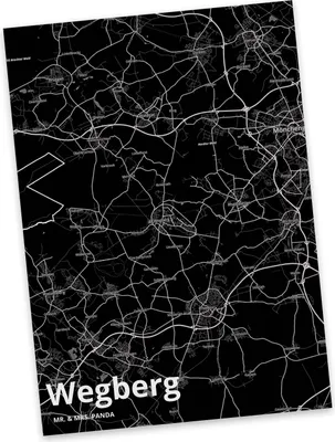 Produktbild von Mr. & Mrs. Panda Postkarte Wegberg - Geschenk, Stadt Dorf Karte Landkarte Map Stadtplan, Fotokarte, Ansichtskarten, Ansichtskarte, Grußkarte, Postkarten