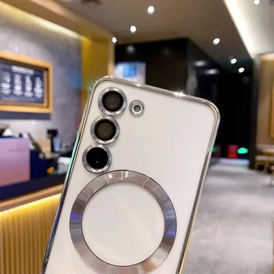 Produktbild von Handyhülle für Samsung Galaxy S23 mit Magsafe und Kameraschutz, Magnetisch Ultra Dünn Klar Überzug Schutzhülle Silber