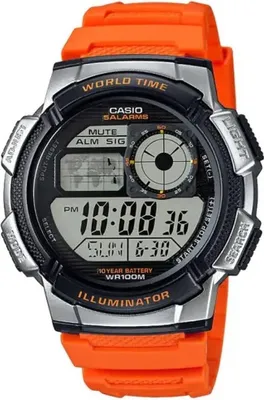 Zdjęcie produktu dla Męski zegarek Casio WORLD TIME ILLUMINATOR Orange (Ø 43 mm)