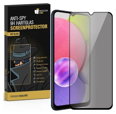 A product box and a smartphone with a screen protector.