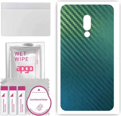 Produktbild von apgo Rückseite Schutzfolie, Skin, kompatibel mit Meizu 16, Hinten Displayschutzfolie aus Vinylfolie, kratzfest, einfache Montage - Kohlenstoff-Chamäleon CAKA1
