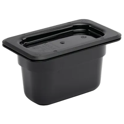 Produktbild von Vogue GN-Behälter GN1/9 schwarz 100mm