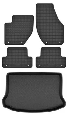Produktbild von Gummimatten + Kofferraumwanne für Volvo V40 II 2012-2016 (Schrägheck) – Schwarz, passgenau – Wielganizator