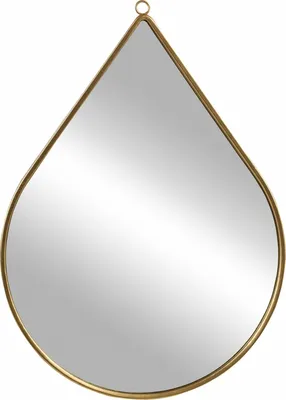 Produktbild von Spiegel - Goldfarben - Metallrahmen - 28,5 x 39,3 cm - Tropfenform