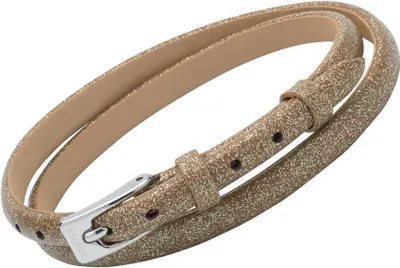 Produktbild von Braunes Lederarmband mit glitzernden Partikeln
