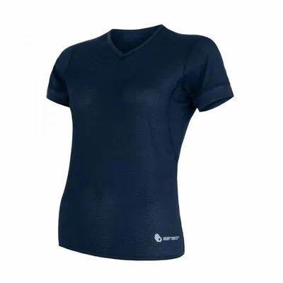 Produktbild von SENSOR Coolmax (Polyesterfasern) AIR Damen-T-Shirt mit kurzen Ärmeln, dunkelblau, Größe L 1395517