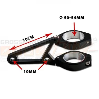 Obrázok produktu pre CNC-Lampenhalter-Set Alu-schwarz Ø 50-54 mm