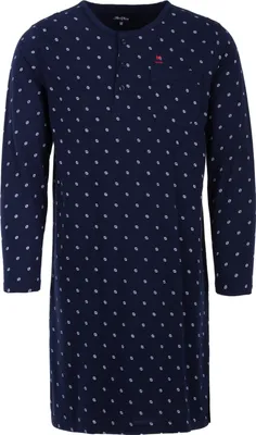 Produktbild von Nachthemd Langarm -  Allover (HT), Farbe:navy, Größe:XL