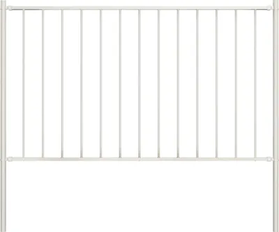 Produktbild von "2026 Promotion" Gartenzaun - Zaunelement mit Pfosten Pulverbeschichteter Stahl - 1,81x1 m Weiß - Metallzäune CC985