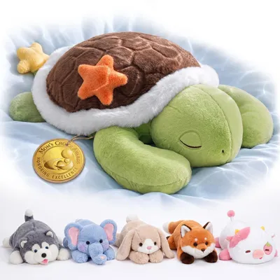 Productafbeelding van Gewogen Schildpad Knuffeldier - 1,6 kg - Katoen