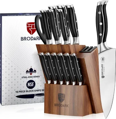 Produktbild von Küchenmesser-Set mit Block und NSF-em deutschem Edelstahl