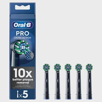 Produktbild von Oral-B Pro CrossAction -vaihtoharjat, 5 kpl, musta