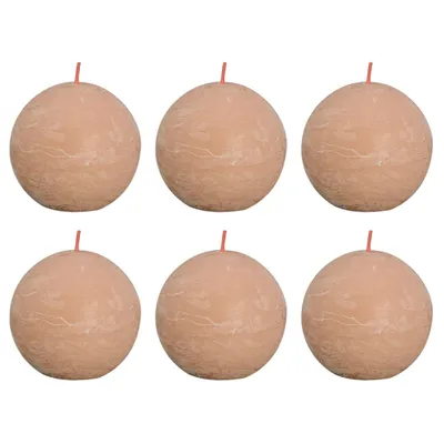 Produktbild von Bolsius Rustikale Kugelkerzen Shine 6 Stk. 76x71 mm Nebliges Rosa
