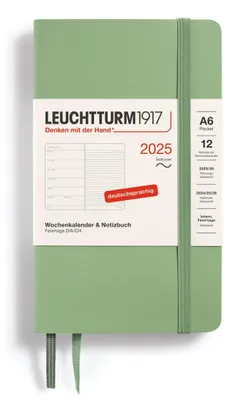 Produktbild von LEUCHTTURM1917 370531 Wochenkalender & Notizbuch Pocket (A6) 2025, Softcover, Sa