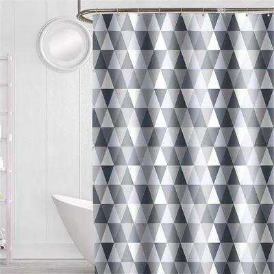 Produktbild von Ibenzoa® Duschvorhang – wasserdicht, schimmelhemmend, 240 x 200 cm, 100% Polyester, inkl. 12 Kunststoffhaken