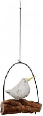 Produktbild von Windspiel Möwe auf Holz in Metallbogen wind chime seagull