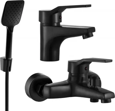Produktbild von Mexen Caro R62 Badewannenset, Schwarz - 746603R62-70