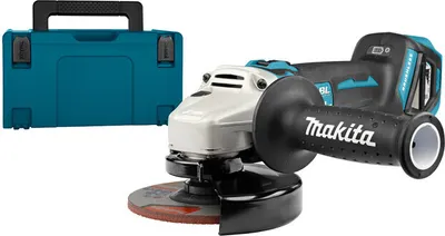 Produktbild von Makita Winkelschleifer DGA511ZJ, 125mm, 18V, bürstenlos, ohne Akku, ohne Ladegerät, in Mbox, variable Drehzahl (5 Stufen), Bremse, ADT, AFT, Sanftanlauf, Wiederanlaufschutz, Staub- & Spritzwasserschutz, Batterieladeanzeige, Leerlaufdrehzahl 3000-8500 min⁻¹, Profi, LXT Akkusystem