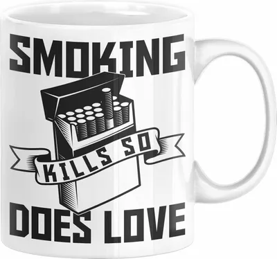 Produktbild von Smoking Kills So Does Love Tasse Geschenk (Weiß)