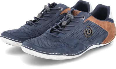 Produktbild von Bugatti Herren Schnürschuhe sportliche Halbschuhe Low Sneaker Blau Synthetik Größe: 43