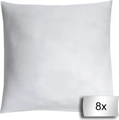 Produktbild von Kissenfüllungen - 50 x 50 cm - Weiß - Faserbällchen - 8er Set