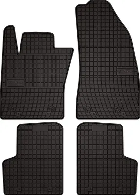 Produktbild von Gummifußmatten passend für Jeep Renegade (SUV, Bj. 2014-2019) –  schwarz, passgenau, mit Befestigungen set 4 Stk. - Gummi-Automatten