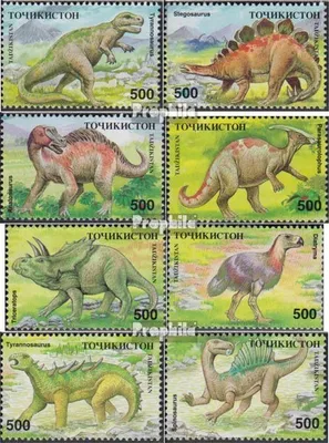 Produktbild von Briefmarken Tadschikistan 1994 Mi 50-57 (kompl.Ausg.) postfrisch Prähistorische Tiere