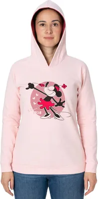 Produktbild von Disney Minnie Mouse Hoodie für Damen - Kapuzenpullover Sweatshirt Pullover mit Kapuze Rosa S