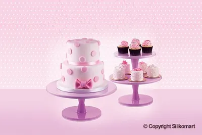 Produktbild von Lila Ständer für Kuchen oder Cake Pops 24 cm, 30 cm, 35 cm