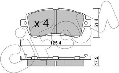 Produktbild von CIFAM Bremsbeläge Satz Vorne Bremsklötze für LEXUS RX (MCU15) 822-617-0