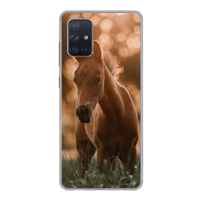 Produktbild von MuchoWow® Handyhülle Schutzhülle Hülle für Samsung Galaxy A51 5G Pferd - Licht - Landschaft Silikon Softcase Handy Hülle - Abbildung