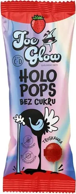 LIZAK KULKA KRYSZTAŁOWA O SMAKU TRUSKAWKOWYM Z WITAMINĄ D I C BEZ CUKRU BEZGLUTENOWY 8 g - JOE GLOW