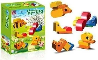 Produktbild von Große Klemmbausteine Frühling 25-teilig, kompatibel, für Kinder