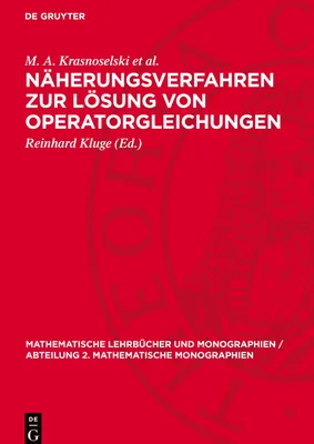 Produktbild von Näherungsverfahren zur Lösung von Operatorgleichungen