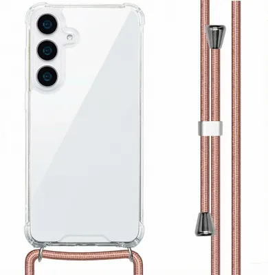 Image de imoshion Coque arrière transparente avec cordon pour Samsung Galaxy S25 Plus - Or rose