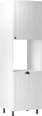 Produktbild von Mikrowellenumbauschrank 60x212x47 cm Küchenschrank küche, Provence D60P Weiß/Matt
