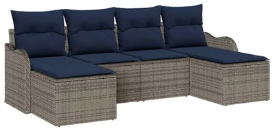 Obrázek produktu pro Sada sedaček, 6 kusů, šedá barva, materiál: polyester