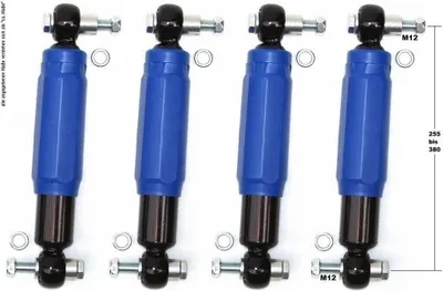 Produktbild von 4x Achsstoßdämpfer A27510 Anhängerstoßdämpfer 1400/2800kg QUADRA blau Knott Alko